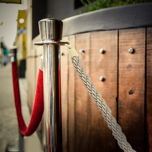 Guardrail rope stanchion - guardrail,