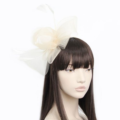 Women cream looped headband - cream,