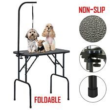 Portable Pet Dog Grooming Table Height Adjustable with Arm Noose & Folding Legs