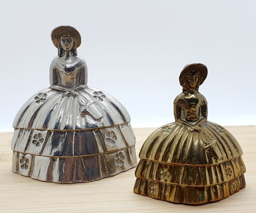 Vintage metal bells lady - metal,
