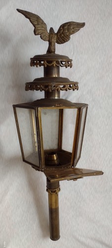 Antique brass hexagonal coach - antique,