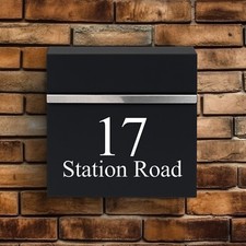 Large Personalised Lockable Letter Box Wall Mounted Secure Post Mailbox UK