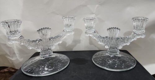 Vintage glass candelabra - vintage,