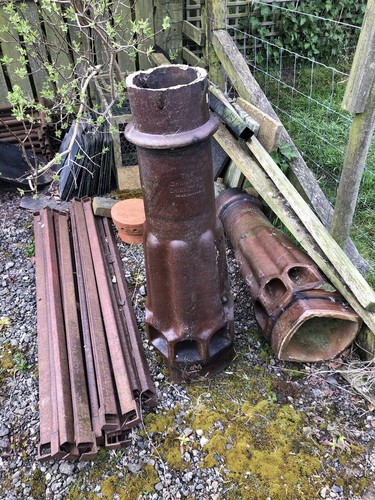 Vintage glazed chimney pot - glazed,