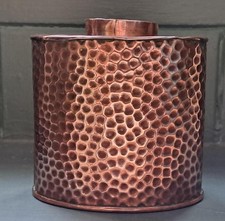 Handsome Arts & Crafts Joseph Sankley & Sons Hammered Copper Tea Caddy  1890+