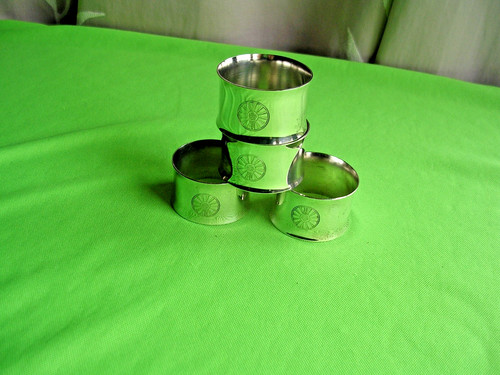 Set silver plated napkin - 4,