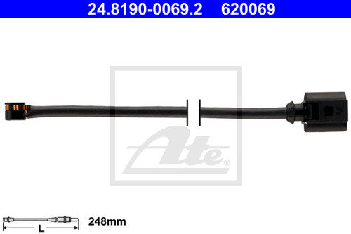 Warning contact brake pad - warning,