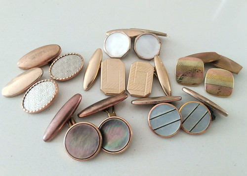 Vintage cufflinks pairs art - vintage,