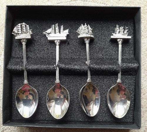 Souvenir spoons with ships - 4,