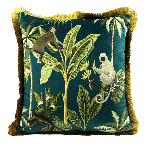Tropical monkey green - green, fringed