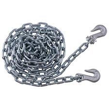  14FT 4.2M Towing Chain 14ft 3/8'' 2 Clevis Grab Hooks Tow Farm Garage