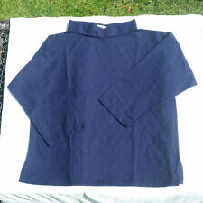 Vintage Fisherman's Norfolk Slop Dark Navy Long Denim Sleeves One Size Old Smock