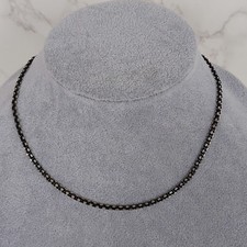 AVON Vintage Gold & Black Tone Chain Necklace Retro Layering Costume Jewellery