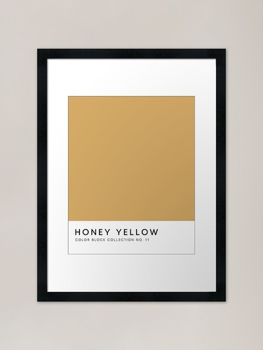 Yellow swatch framed art print - yellow,