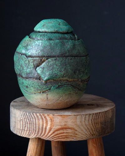 Handmade studio pottery lidded - handmade,