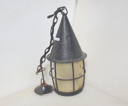 Victorian iron garden lantern - iron,