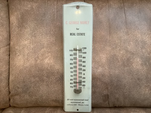 Old advertising thermometer - old, 12