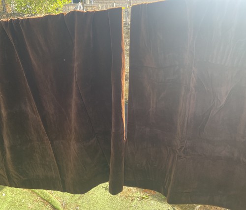 Pair vintage dark brown - pair,