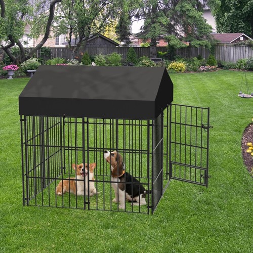 Large welded wire dog kennel - wire,