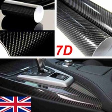 7D 5D Carbon Fibre Vinyl Wrap (Air/Bubble Free) Black Gloss Black Glossy sticker