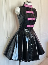 Misfitz blk & pink PVC buckle