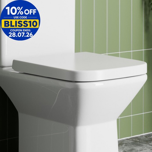 Bathroom toilet seat square - seat,