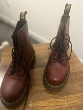 Dr. Martens 1460 8-eyelet lace-up boot Cherry Red Smooth Leather Unisex Size UK6
