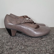 Hotter Amethyst Shoes Mary Jane Shoes Taupe Brown Comfort Concept Size 5