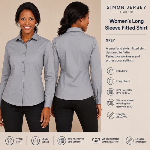 Ladies woman grey fitted - ladies,