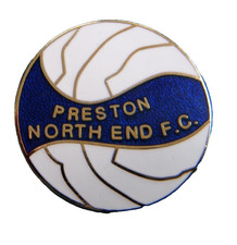 PRESTON NORTH END FC vintage football club enamel badge