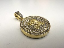 Gold Plated Jesus Pendant New Crystal