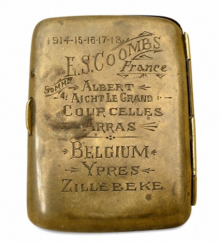 Ww1 trench art brass cigarette - ww1,