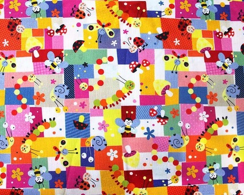 Crafts fabrics happy bugs bees - crafts,
