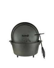 Canvas Tent shop Dutch Oven 4.25L Cast Iron - Free Carry Bag & Lid Lifter