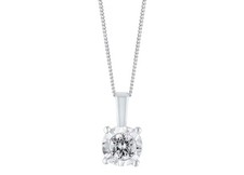Gold Diamond Necklace. 9ct