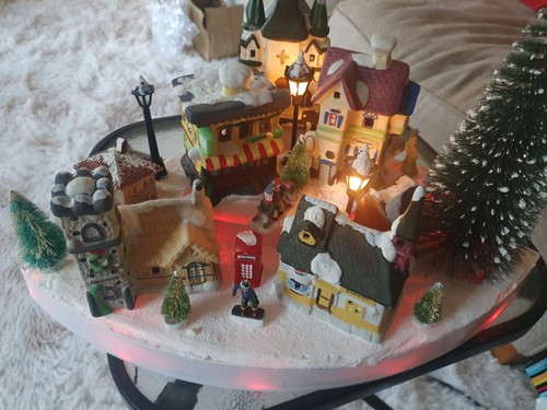 Vintage christmas village - vintage,