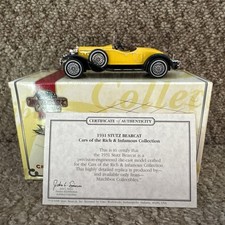 Matchbox Collectibles DYM35179 Stutz Bearcat. Yellow, New, Boxed  & Certificate