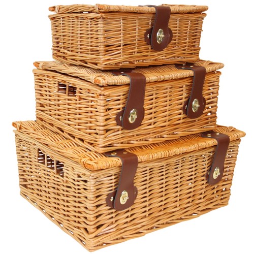 Natural wicker hamper - wicker, basket