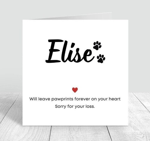 Personalised pet bereavement - personalised,