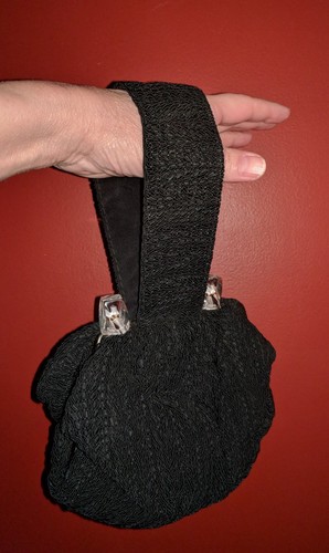Vintage unique wrist handbag - wrist,