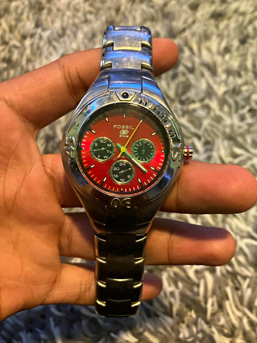 Vintage fossil blue - fossil, bq-9101
