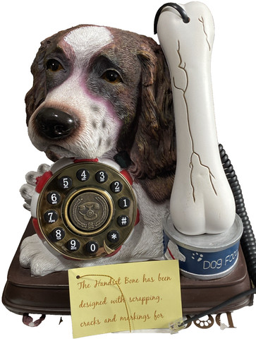 Vintage dog and bone phone - dog,
