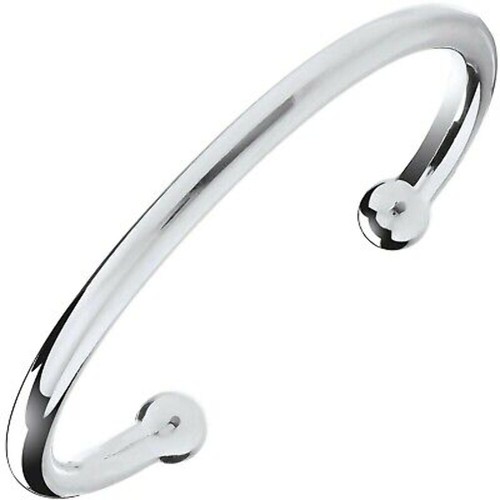 Sterling silver torque bangle - sterling,
