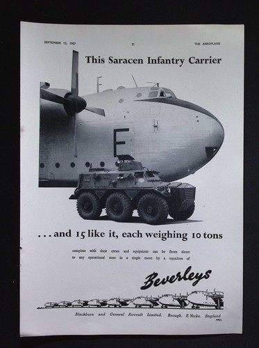 Original 1957 advert blackburn - advert,