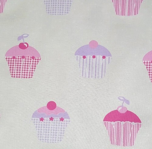 Pink white cupcake - pink, small