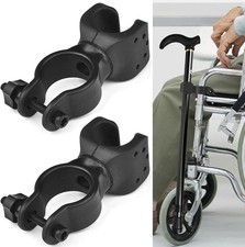 Walking Stick Holder 2 Pcs - Universal Cane Holder for Mobility Scooter, Crutch