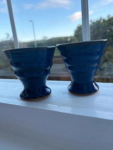 Signed studio pottery cobalt - studio,