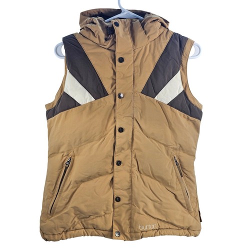 Burton puffer vest hooded tan - burton,