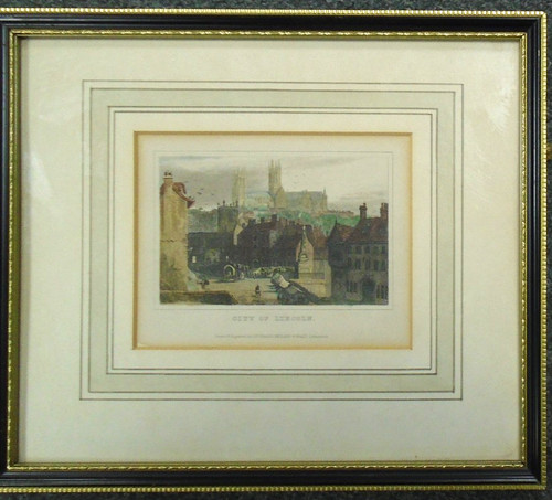 Framed copper plate etching - copper,