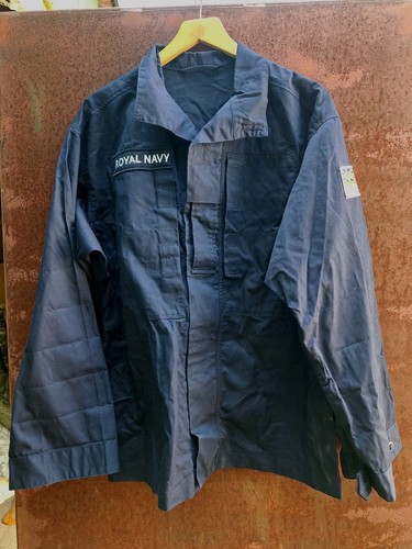 Royal navy badged shirt - royal,